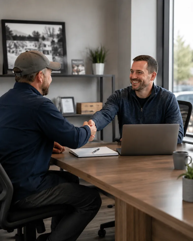 Meeting a Eastern North Carolina business owner about a new website